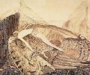 Vasily Surikov The Fallen Demon,on the death of Mikhail Vrubel (mk19) oil painting on canvas